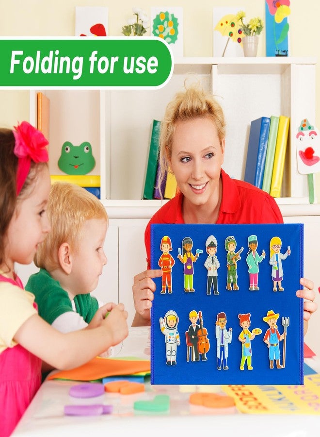 PENGFULL Felt Flannel Board 17 * 13 in,Felt Story Learning Board for Toddlers,Classroom,Preschool,Kiddie Corner, Foldable,Stand,for Walls,Gifts for Kids - Image 5